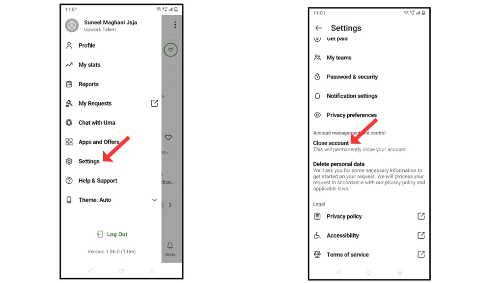 upwork-settings