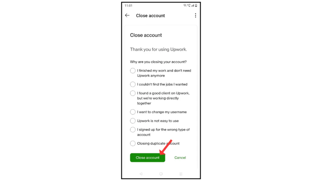 close-upwork-account