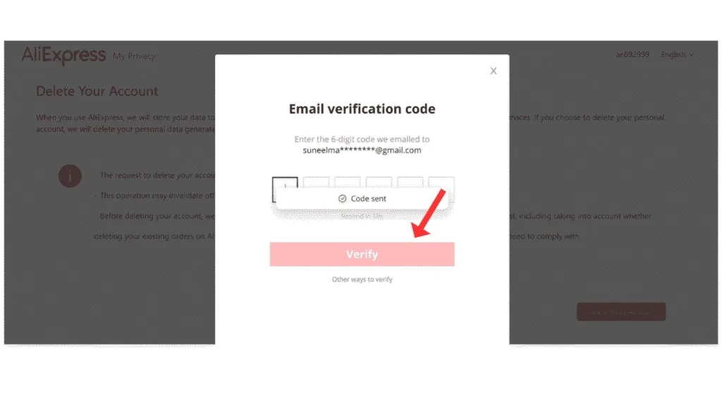 verify-to-delete-aliexpress-account