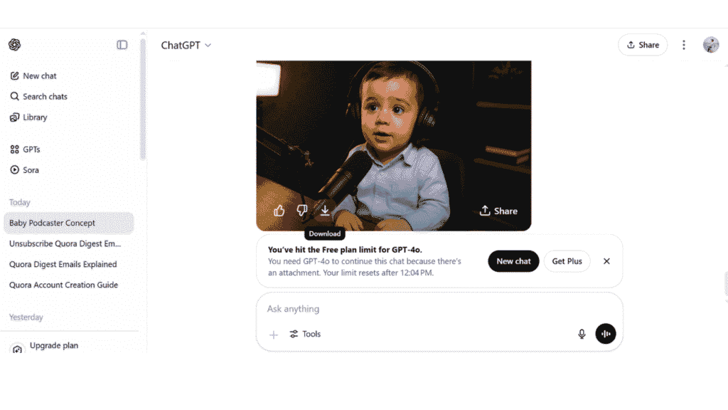 create-baby-podcast-image-on-chatgpt