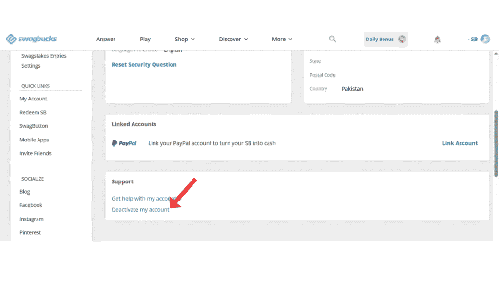 Swagbucks-deactivate