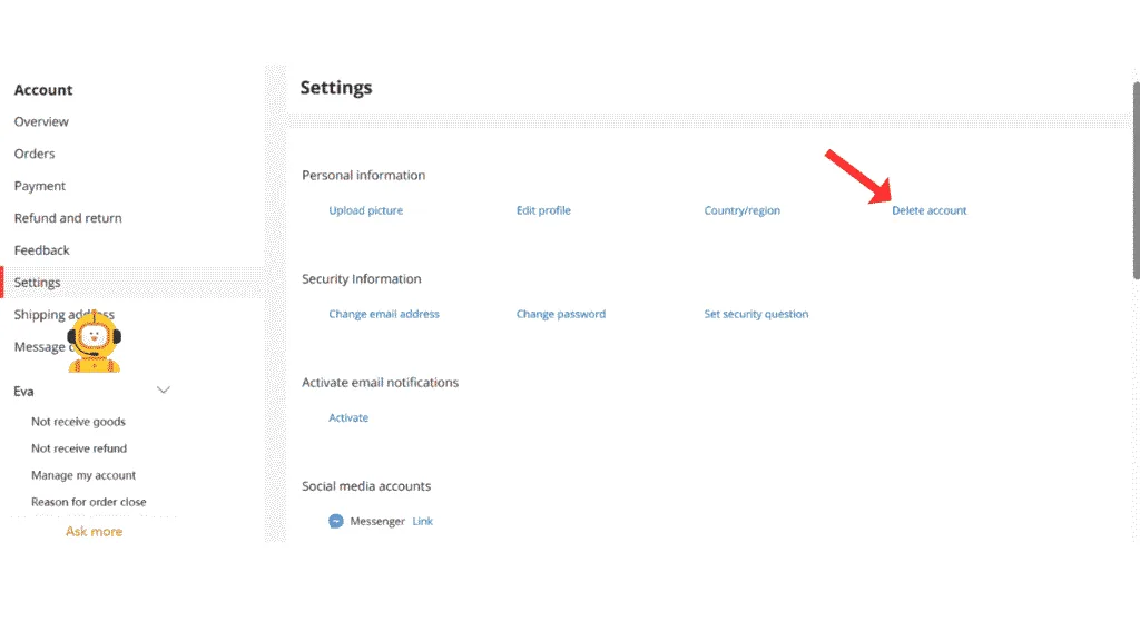 delete-aliexpress-account