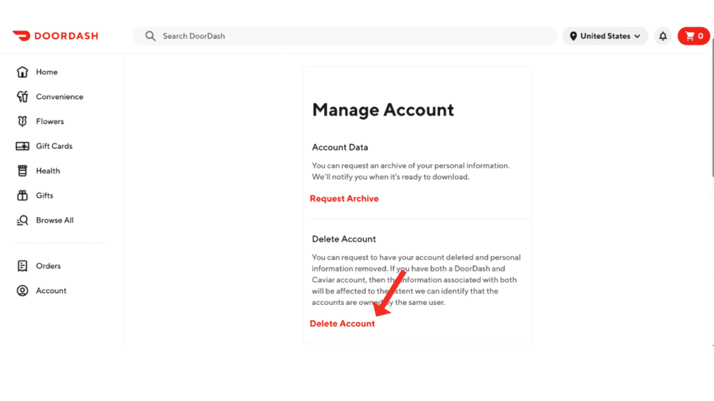 delete-doordash-account