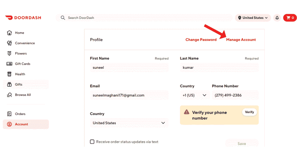 doordash-manage-account
