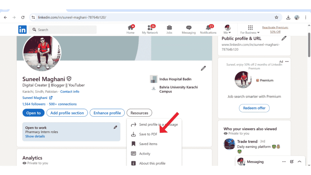 download-linkedin-profile-as-pdf