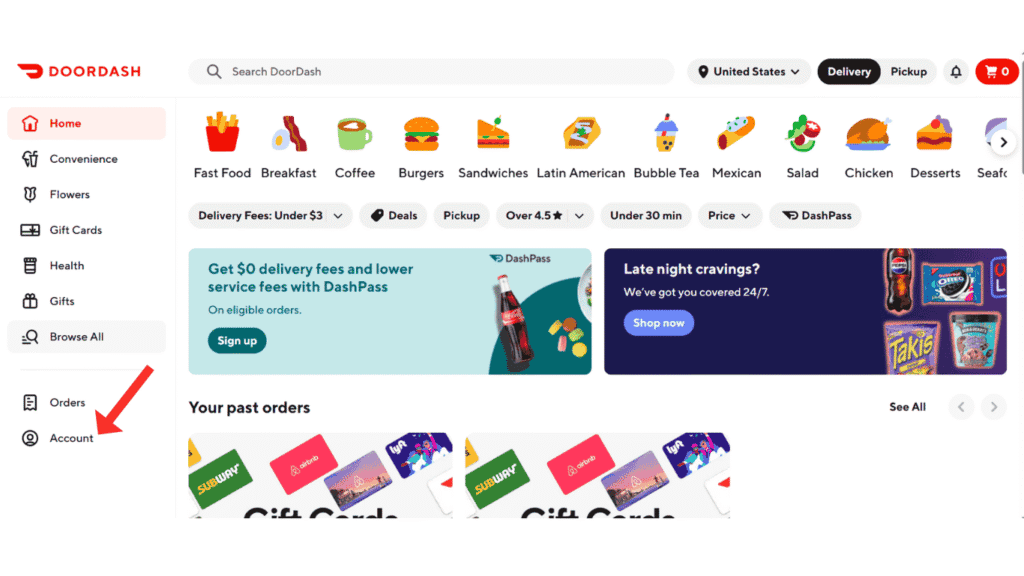 login-doordash-account