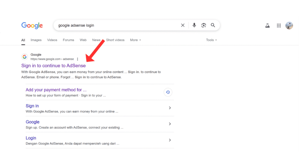 login-google-adsense