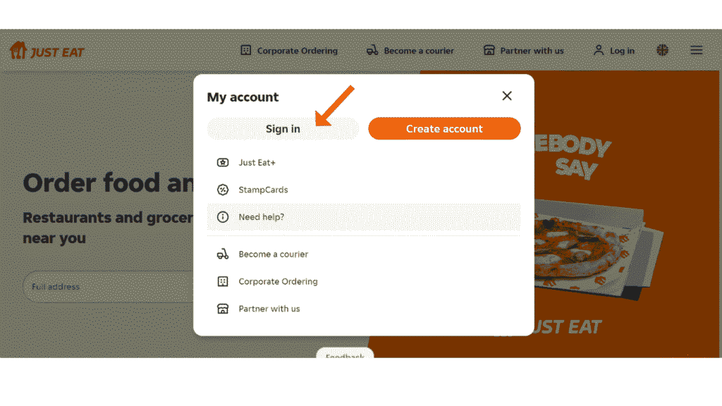 login-just-eat-acount