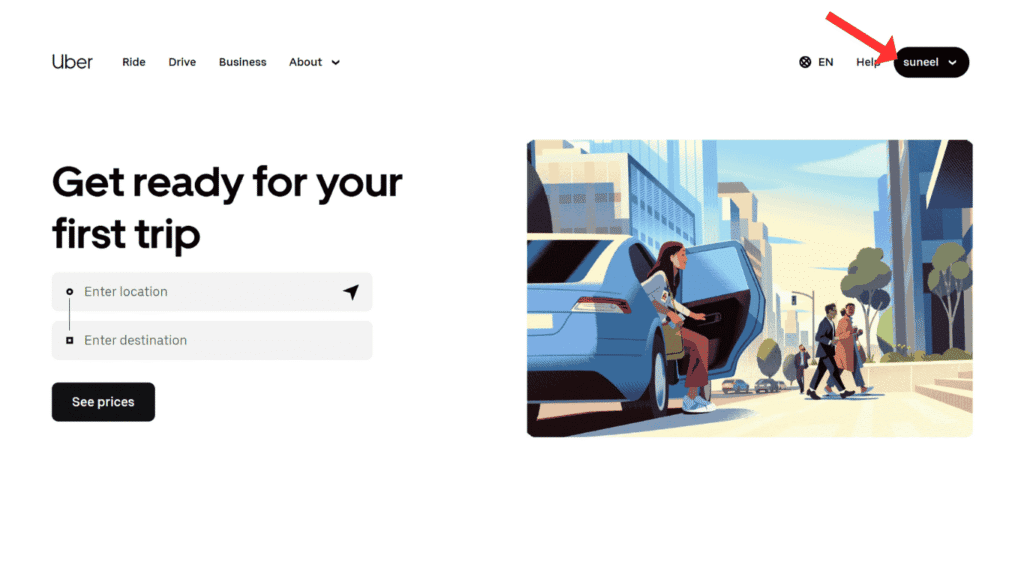 login uber account