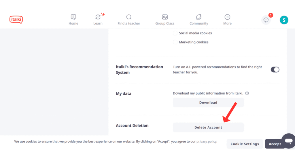 delete-italki-account