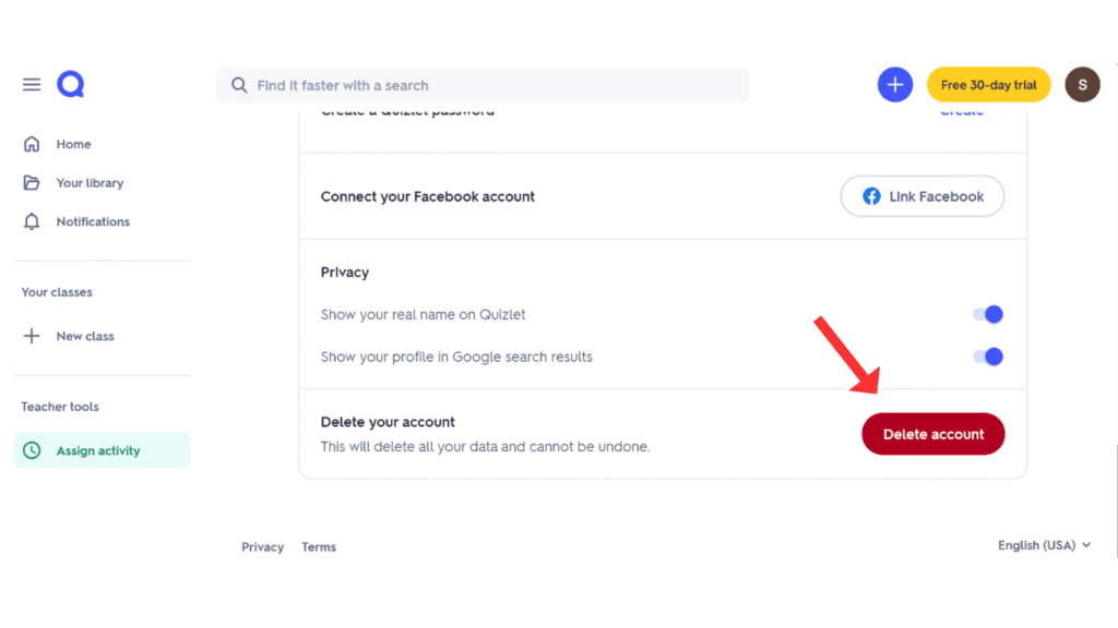 delete-quizlet-account