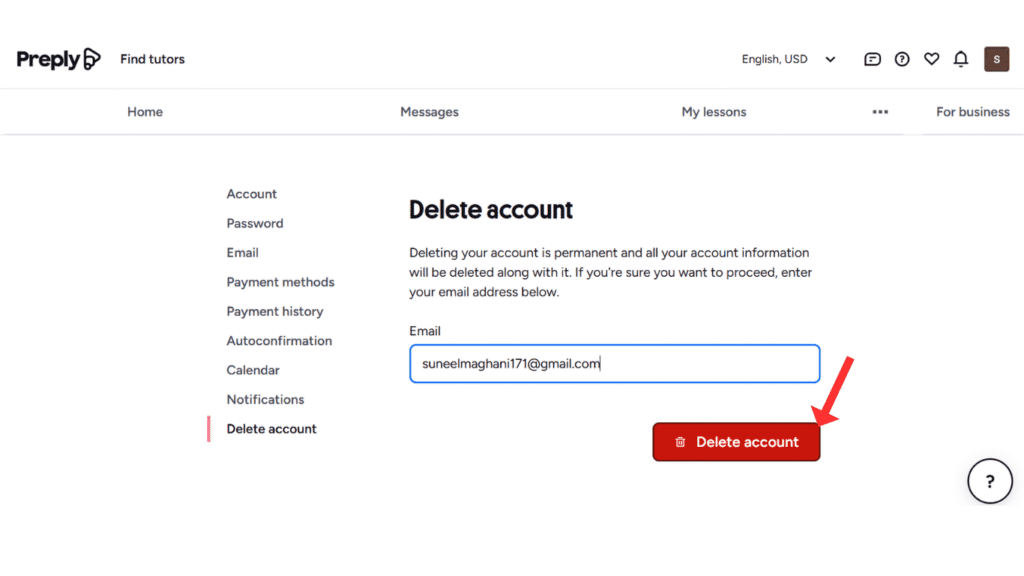 confirm-email-and-delete-preply-account