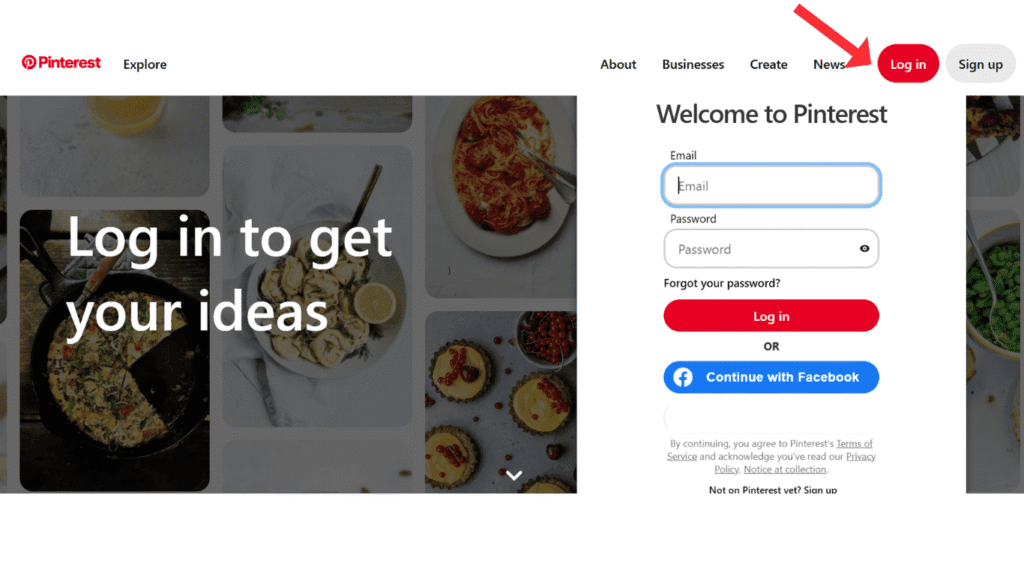 login-pinterest-account