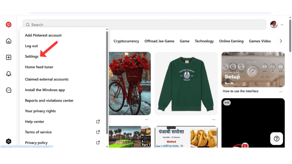 pinterest-account-settings