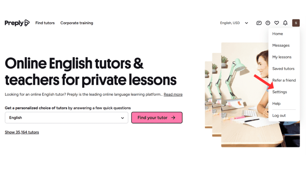 preply-settings-menu