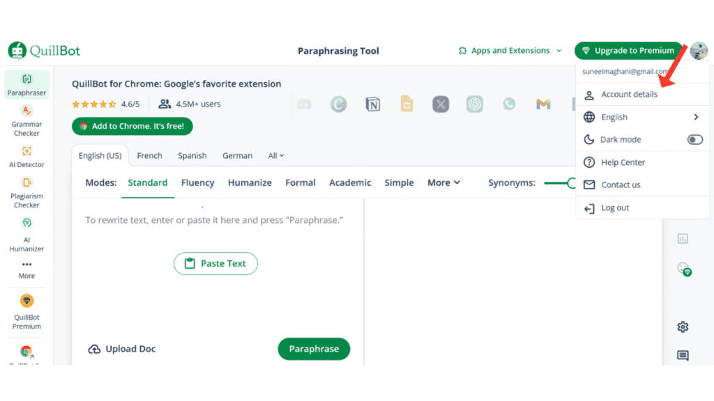quillbot-account-details