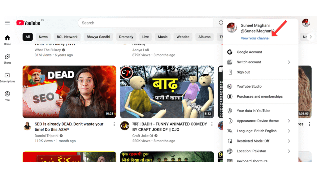 view-youtube-channel