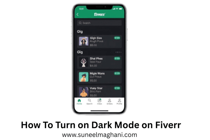 How To Turn on Dark Mode on Fiverr
