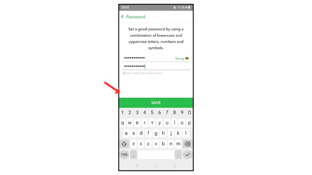 change-snapchat-password