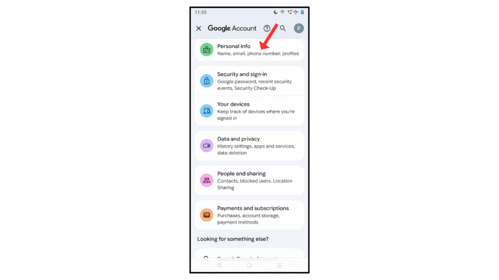 google-account-personal-information
