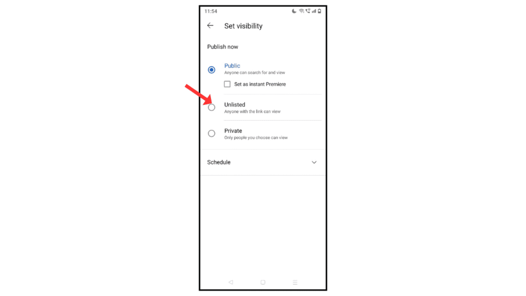 select-unlisted-visibilty