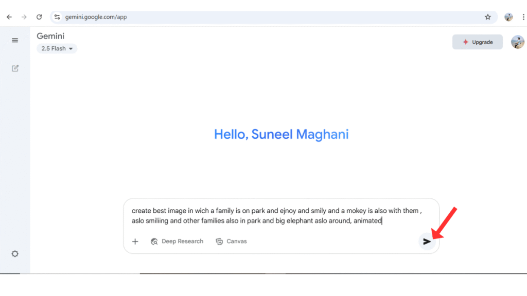 write text in google gemini
