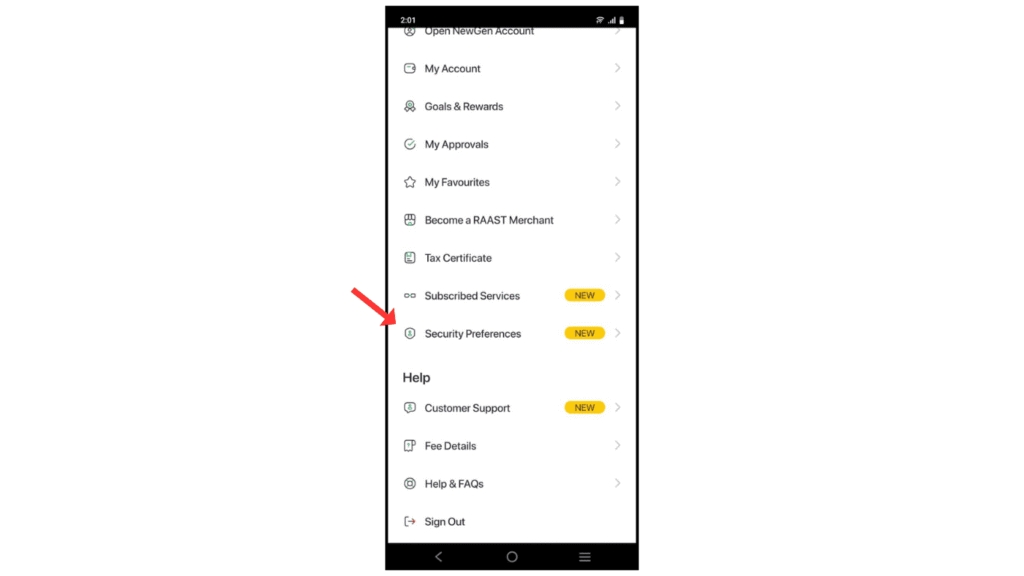 easypaisa-app-security-preferences