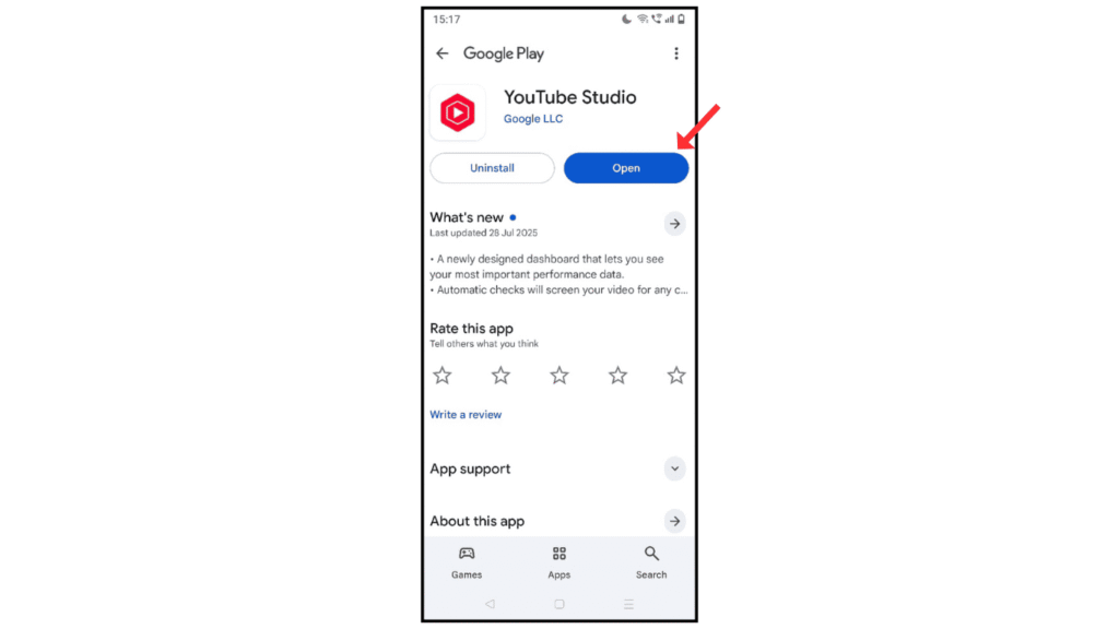 youtube-studio-app-open