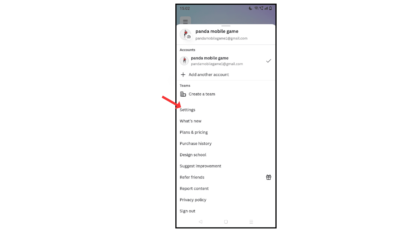 go-to-canva-settings
