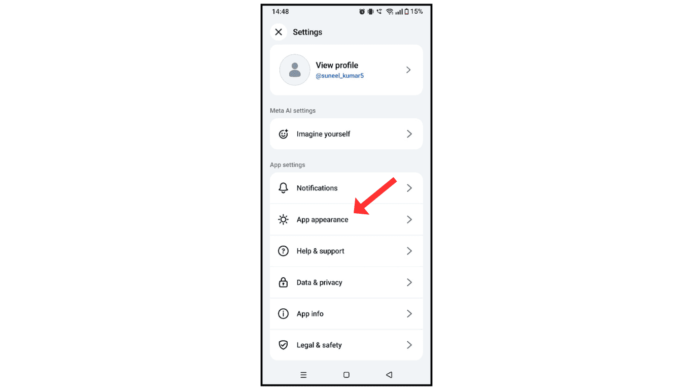 meta-ai-app-appearance