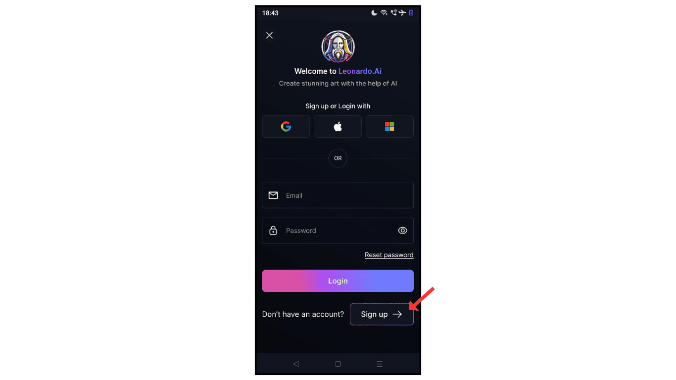 sign-up-leonardo-account