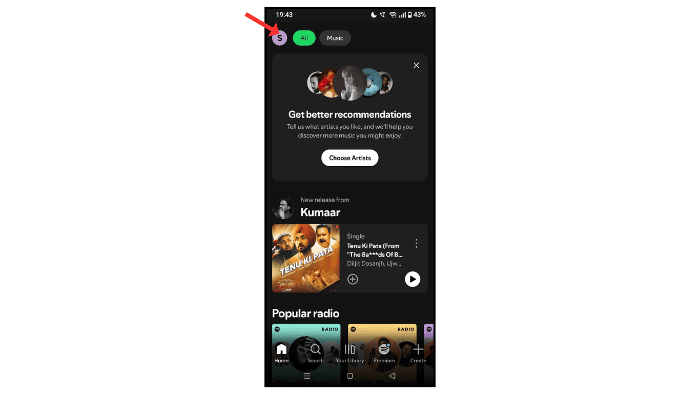 spotify-profile-menu